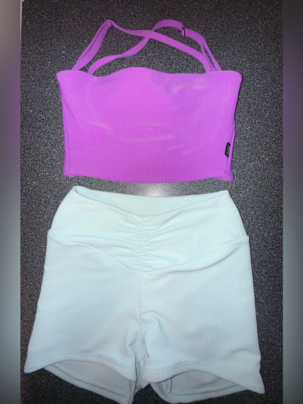 Tiger Friday Dance Set Purple Top Light Blue Bottoms Size Adult Small